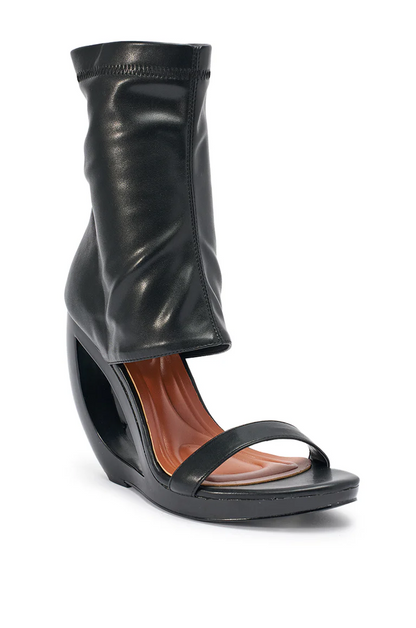 Wedge Open Toe Bootie