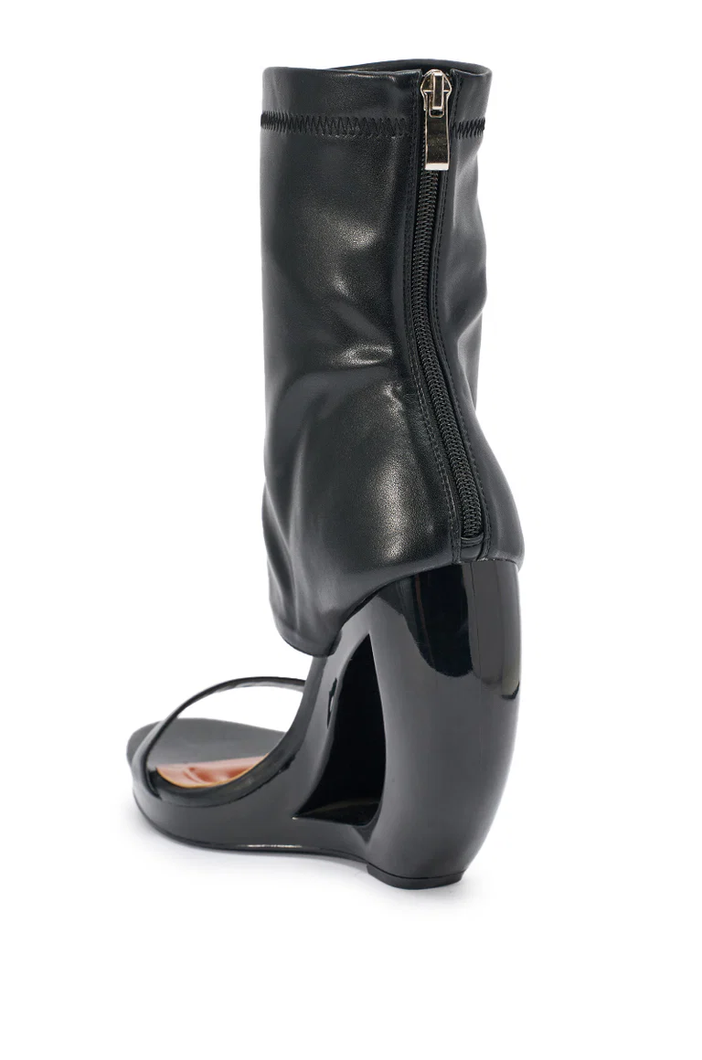 Wedge Open Toe Bootie