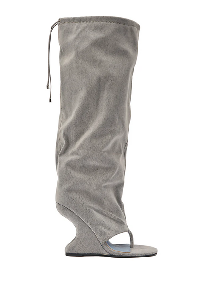 Grey Wedge Gladiator Sandal