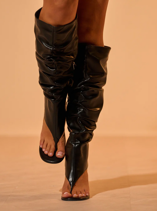 Ruched Upper Gladiator Sandal