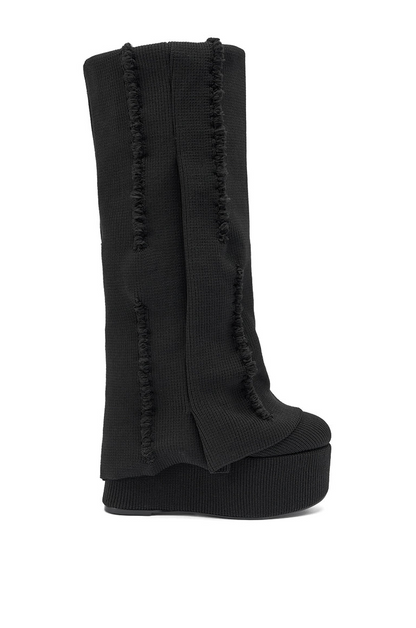 Knit Fold-Over Platform Boots