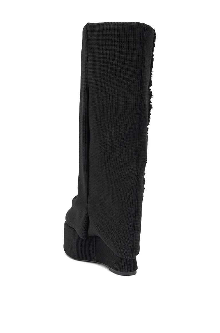 Knit Fold-Over Platform Boots
