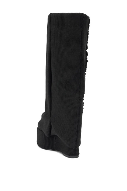 Knit Fold-Over Platform Boots