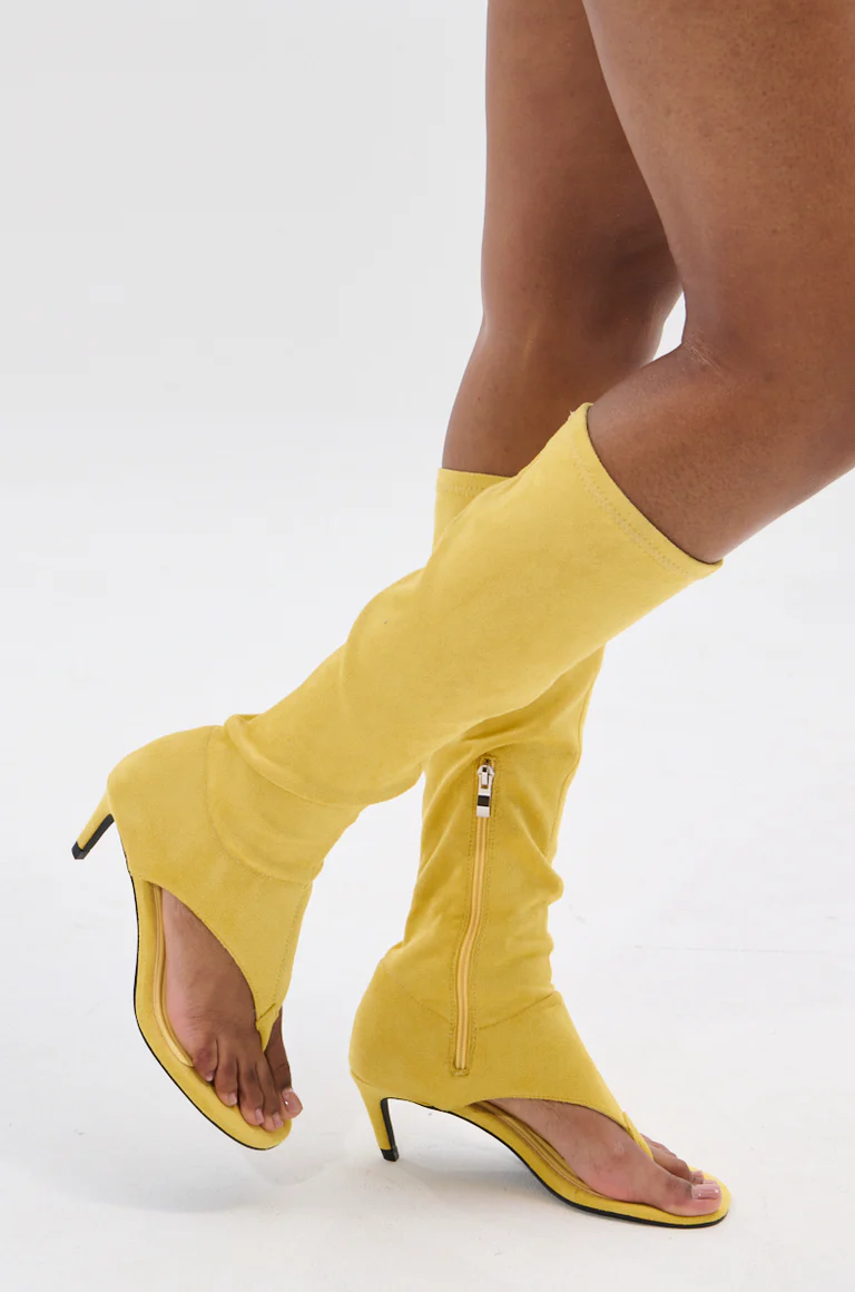 Mustard Sandal Stiletto Boot
