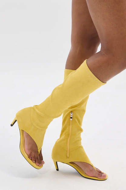 Mustard Sandal Stiletto Boot
