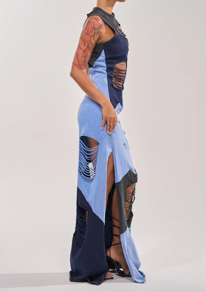Cute Distressed Maxi Dress