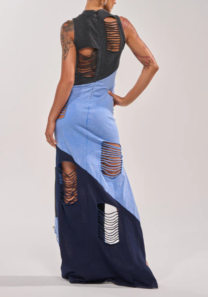 Cute Distressed Maxi Dress