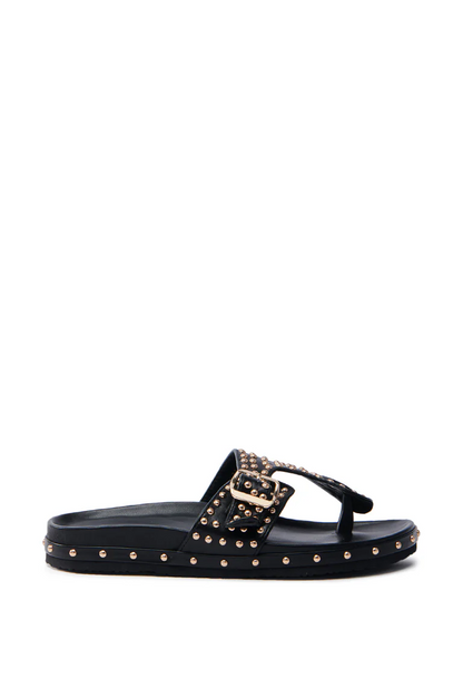 Daisy Chain Studded Black Sandal
