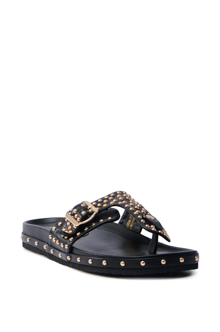 Daisy Chain Studded Black Sandal