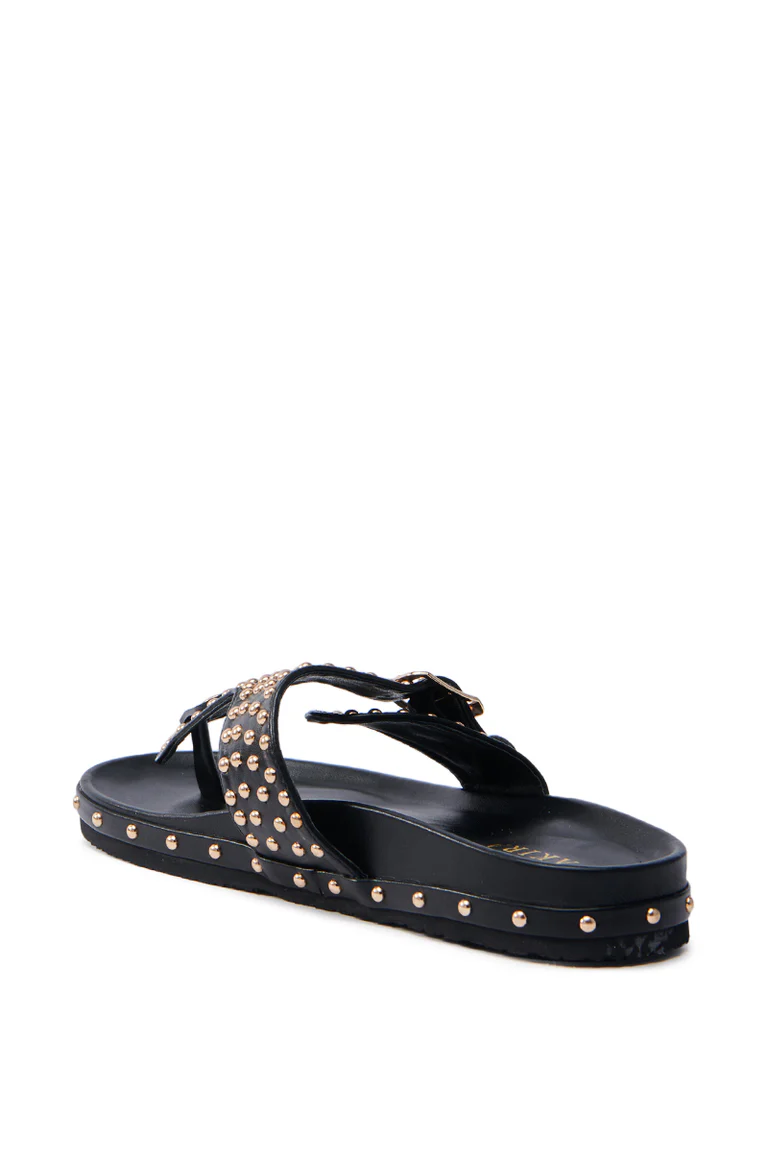 Daisy Chain Studded Black Sandal