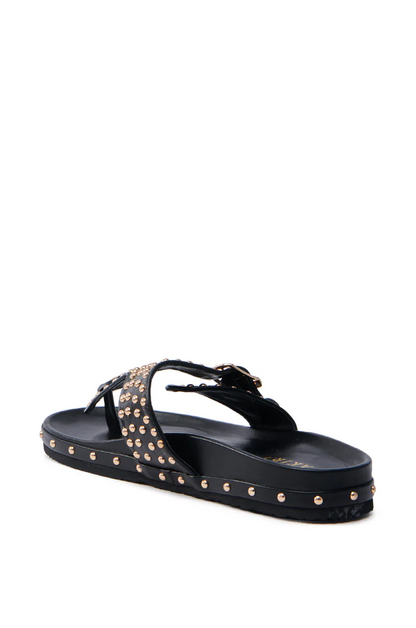 Daisy Chain Studded Black Sandal