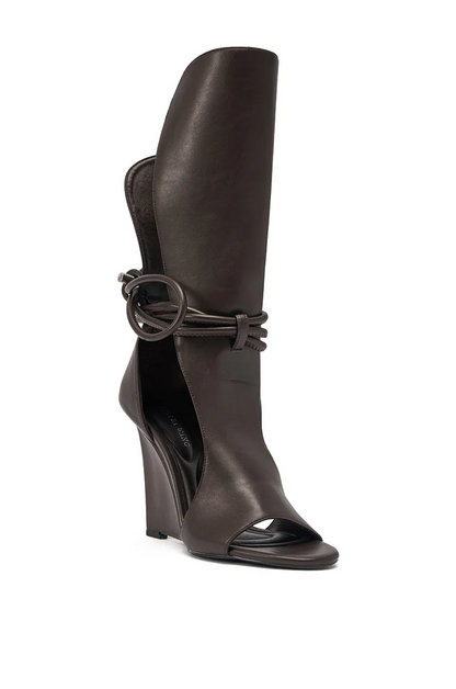 Wedge Heel Wrap-Around Lace-Up High Sandals