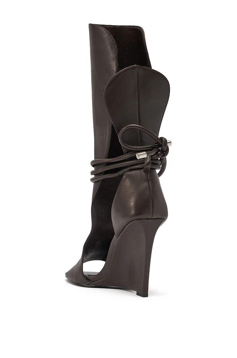 Wedge Heel Wrap-Around Lace-Up High Sandals