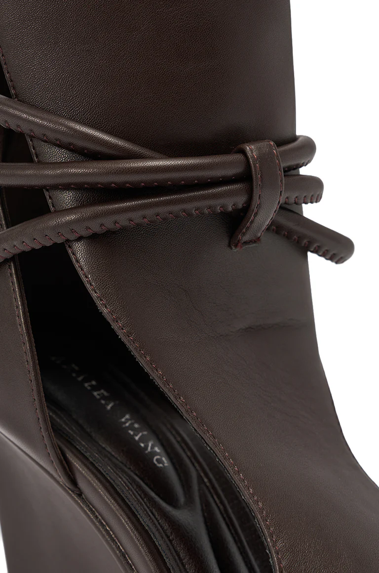 Wedge Heel Wrap-Around Lace-Up High Sandals