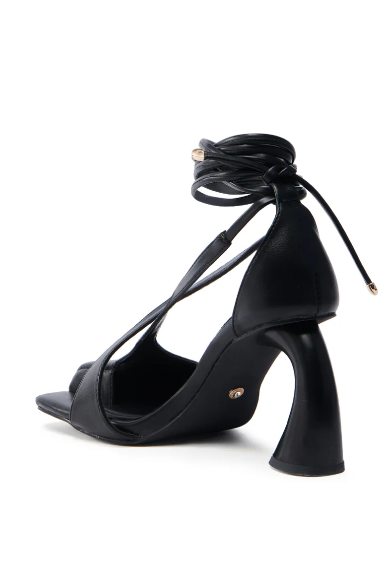 Open-Toe Asymmetrical Strappy Arched Heel Roman High Heels