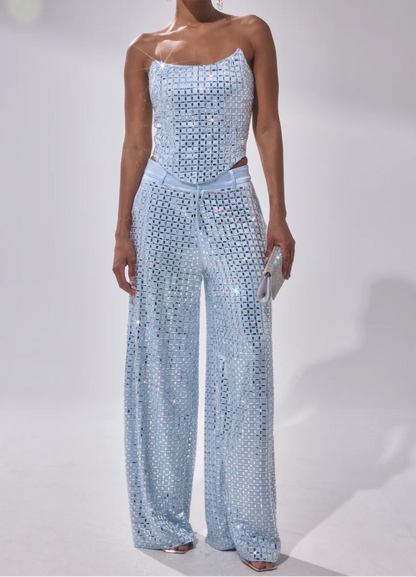 Embellished Satin Rhinestone Corset