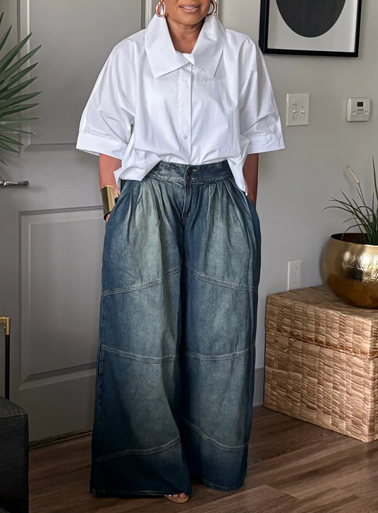 The Elevated East Denim Palazzo Pants