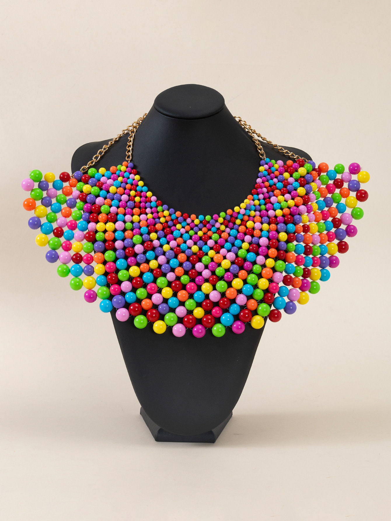 Large Mesh Pearl Necklace