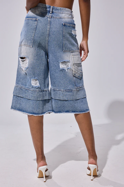 Go Get Some Denim Bermuda Short
