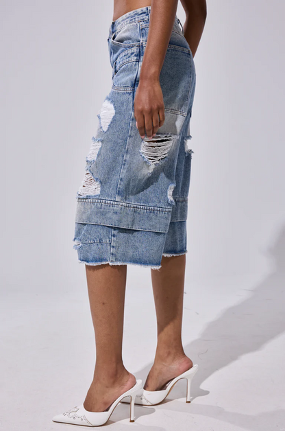 Go Get Some Denim Bermuda Short