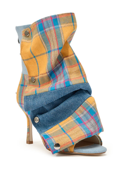 Plaid Snap Bootie