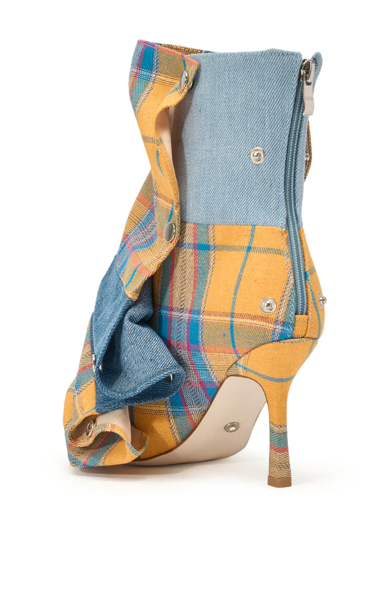 Plaid Snap Bootie