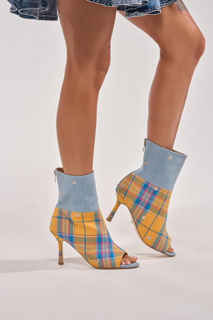 Plaid Snap Bootie