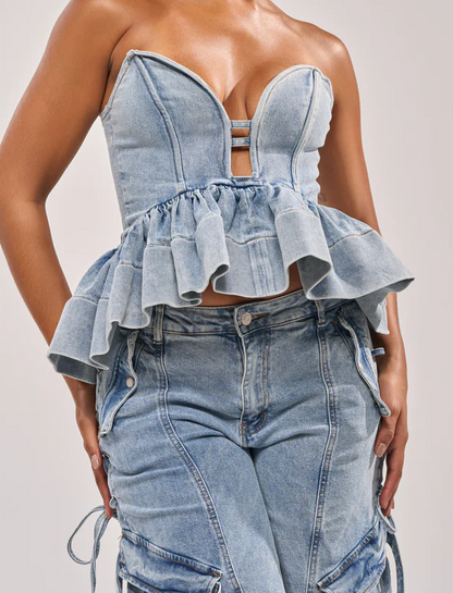 Kara Denim Blouse