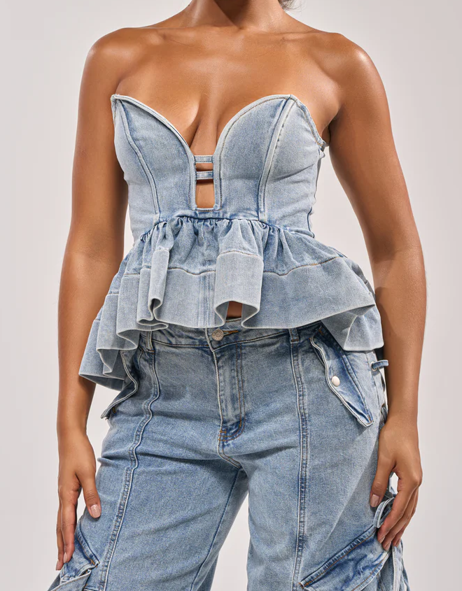 Kara Denim Blouse
