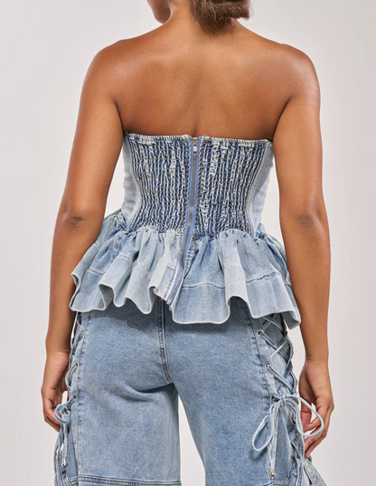 Kara Denim Blouse
