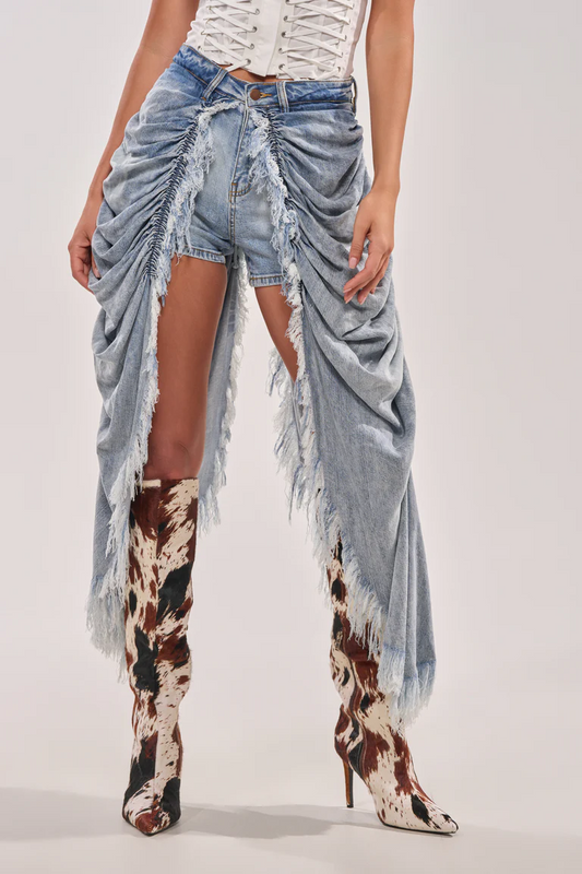 All Over The Place Denim Short