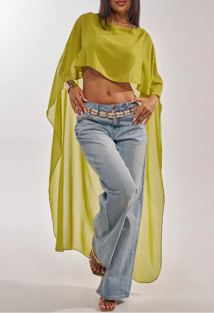 It Girl Blouse In chartreuse