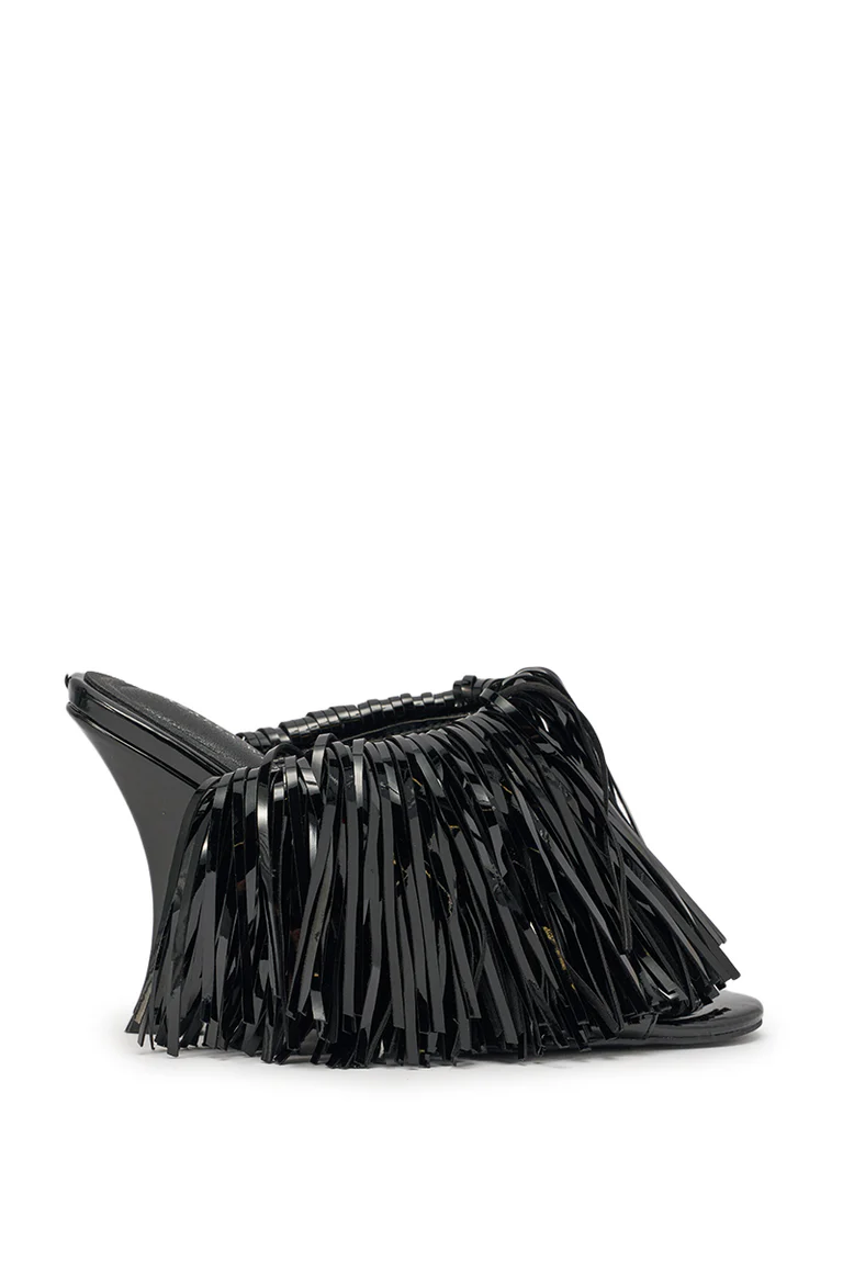 Fringe PU wedge Sandal