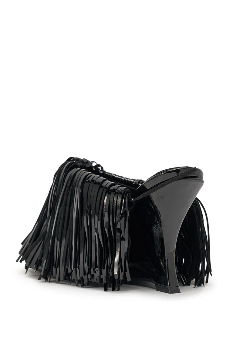 Fringe PU wedge Sandal