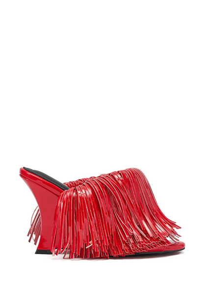 Fringe PU wedge Sandal