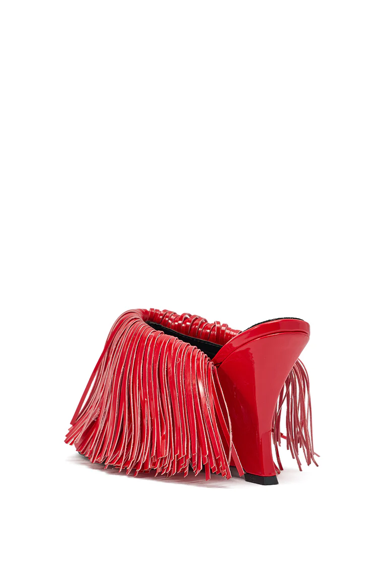 Fringe PU wedge Sandal