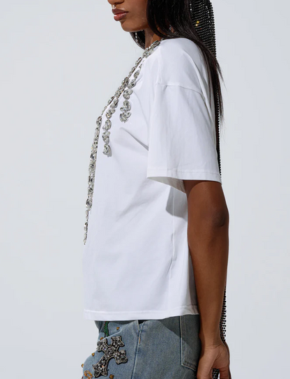 Too Deep Rhinestone Tee