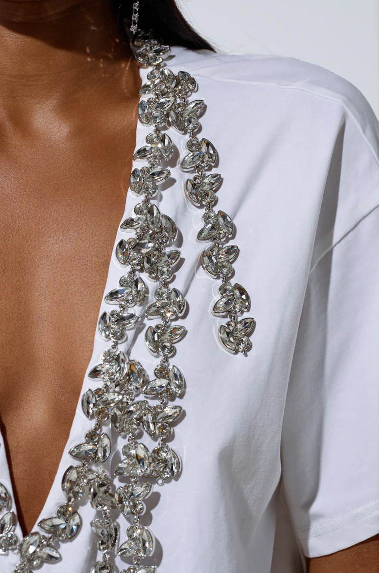 Too Deep Rhinestone Tee
