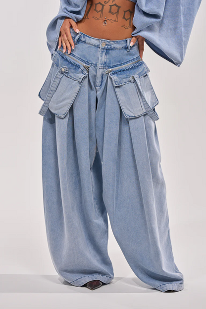 Drifting Away Cargo Denim