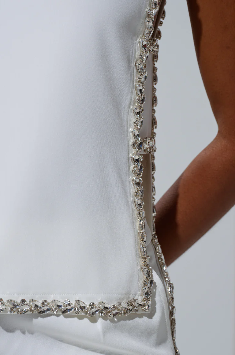 Take To Me Baby Blouse With Rhinestone