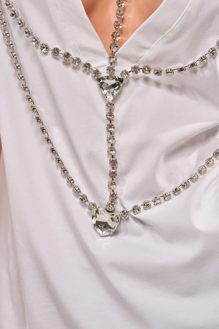 Diamonds Dancing Rhinestone Detail Tee