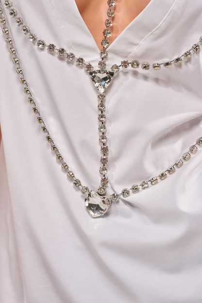 Diamonds Dancing Rhinestone Detail Tee