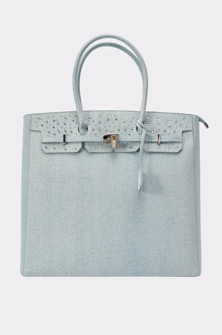 Denim And Diamonds Oversized Tote