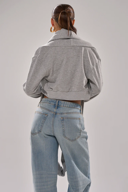 DIY Halter Neck Long-Sleeved Sweatshirt