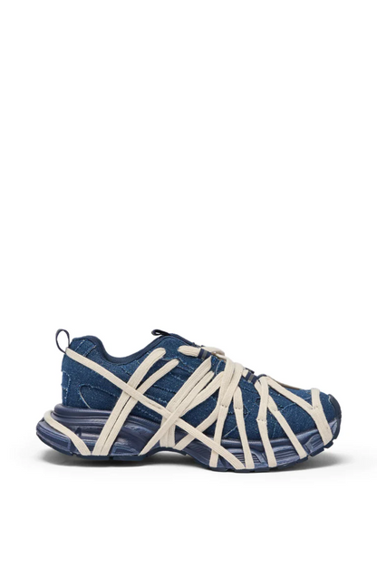 Denim And Lace Detail Sneakers