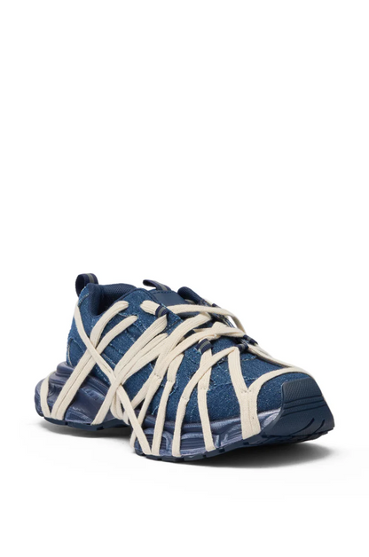 Denim And Lace Detail Sneakers