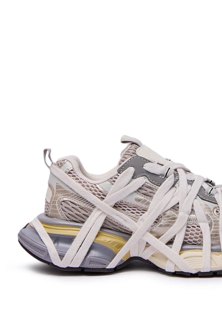 Breathable Chunky Sneakers With Mesh Panels