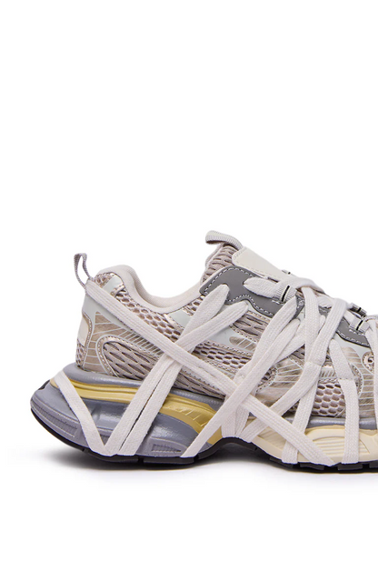 Breathable Chunky Sneakers With Mesh Panels