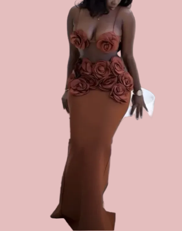 3D Flower Two-Piece Set