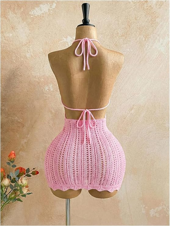 Women's Starfish Crochet Camisole Beach Dress